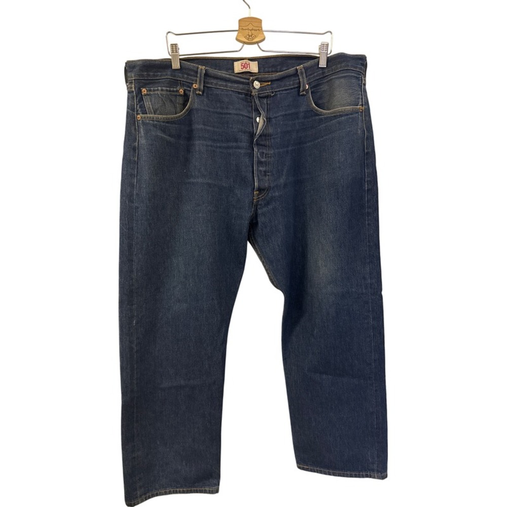 Levi's 501 Men's Jeans Straight Fit‎ Size 42x27 Dark Wash Denim